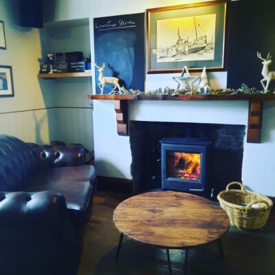 Bar with fire place Ship Aberporth Drinks 14