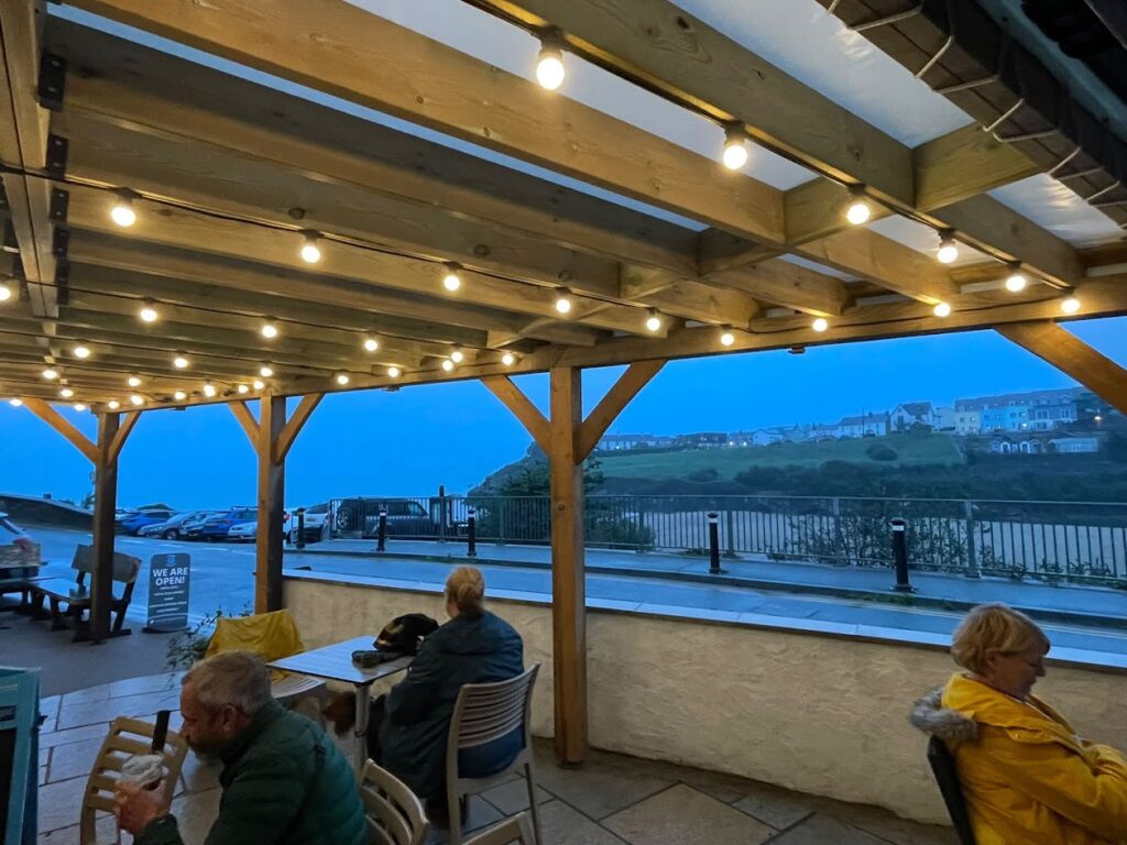 Ship Aberporth Outside Area Under Canopy view of beach